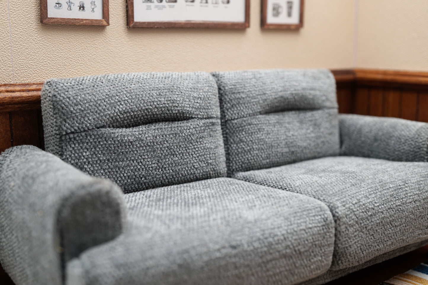 Freeze Fabric Triple Sofa