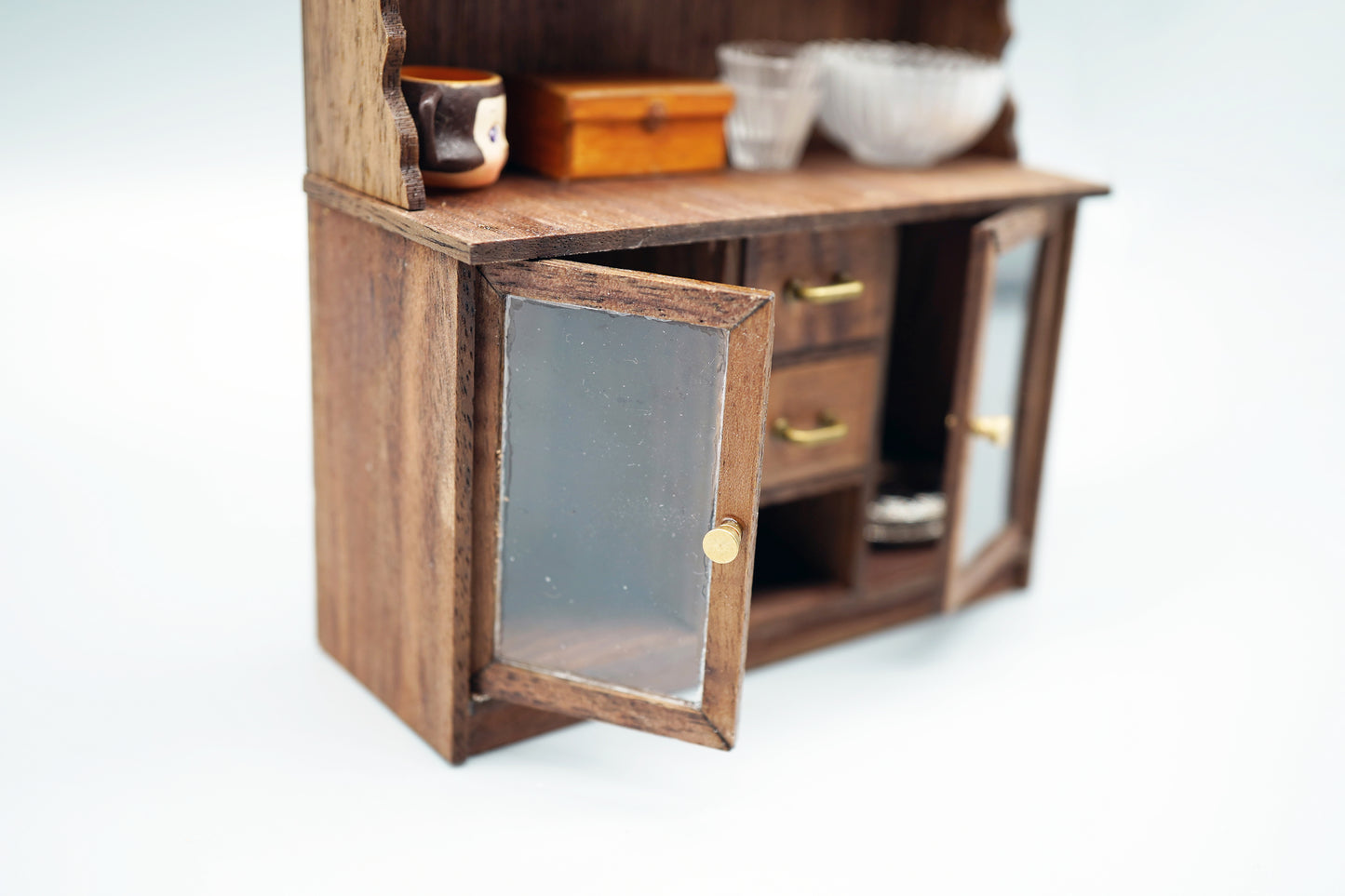 Antique French Writing Desk with Bookshelf