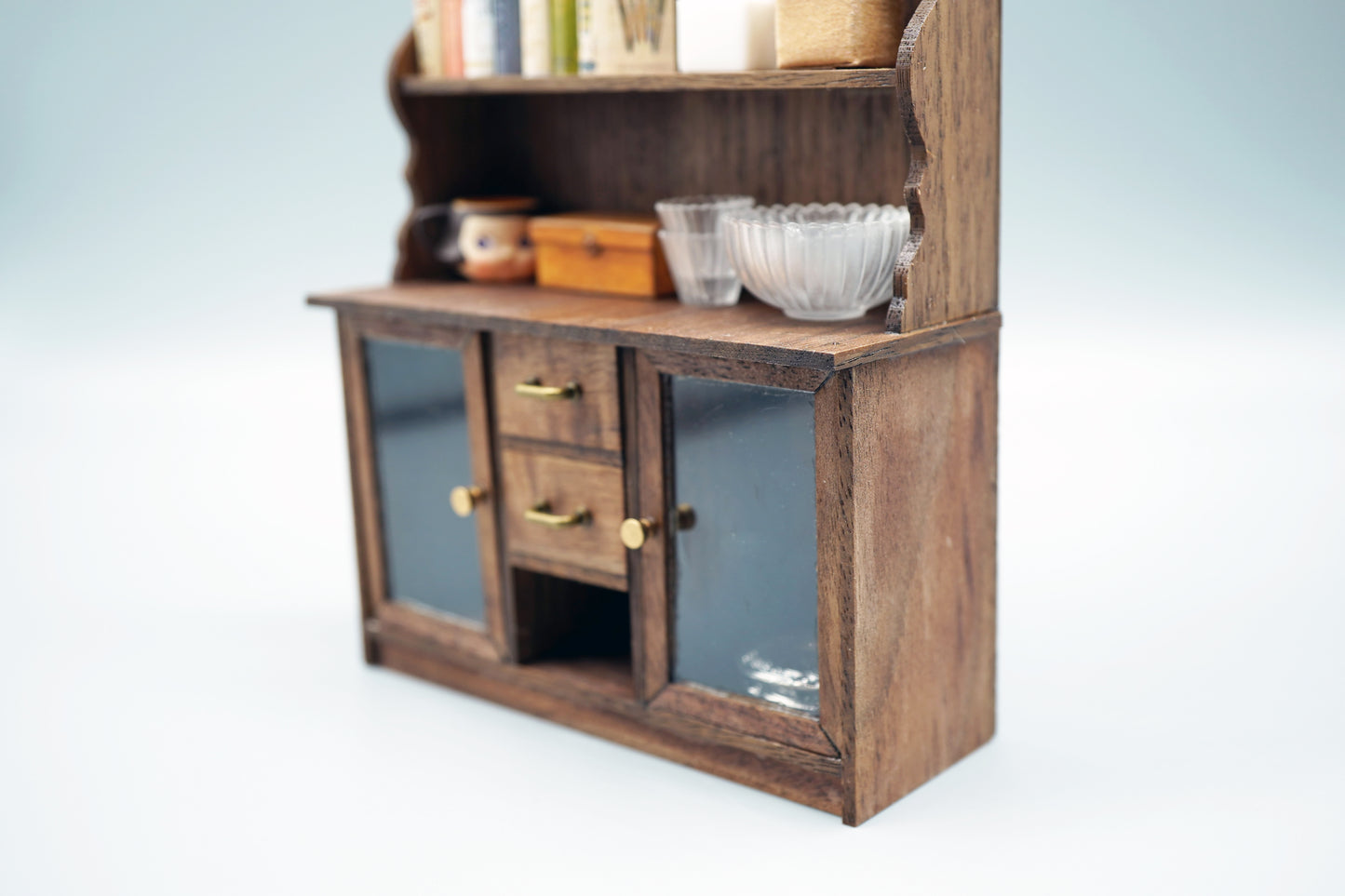 Antique French Writing Desk with Bookshelf