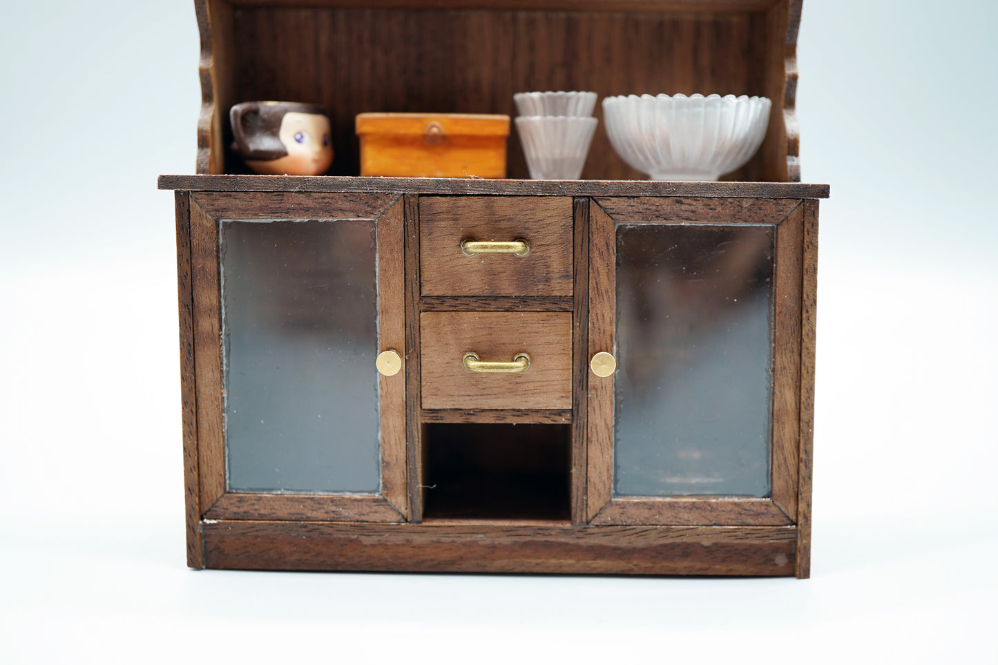 Antique French Writing Desk with Bookshelf