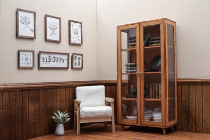 Multifunctional Bookshelf and Dish Cupboard