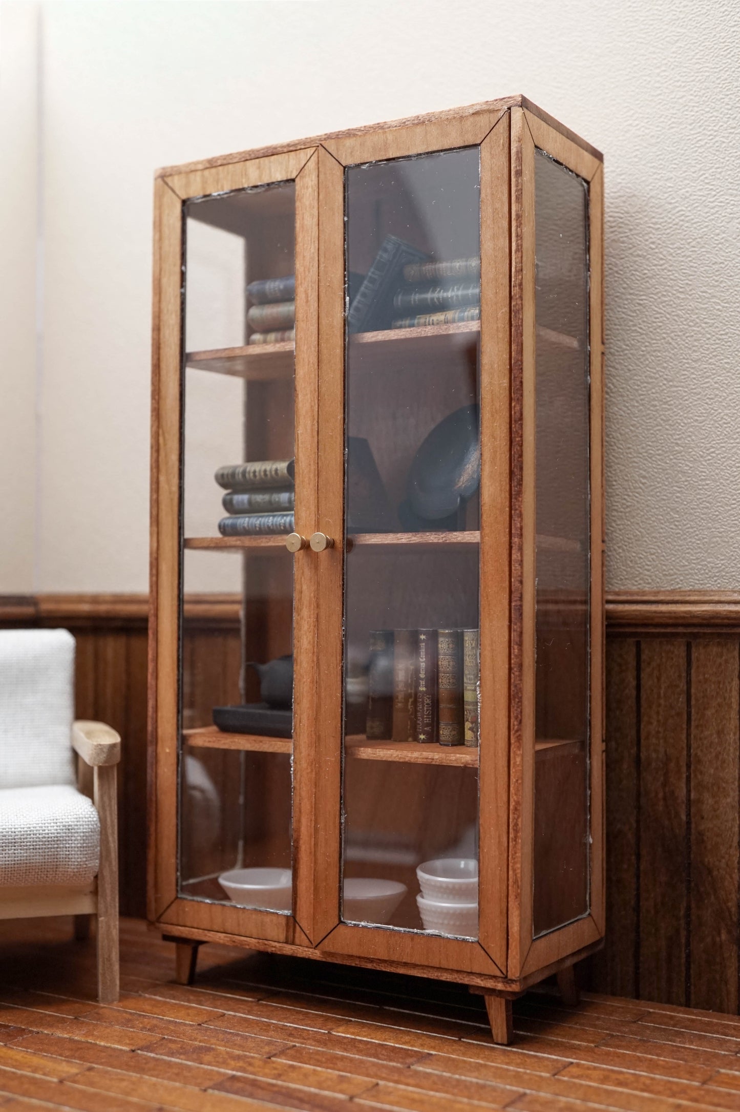 Multifunctional Bookshelf and Dish Cupboard