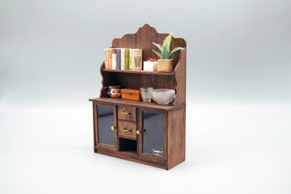 Antique French Writing Desk with Bookshelf