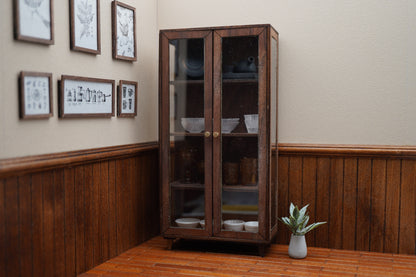 Multifunctional Bookshelf and Dish Cupboard