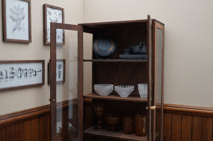 Multifunctional Bookshelf and Dish Cupboard